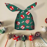 Maxbell Maxbell 50 Pieces Christmas Bags Goody Gift Bags Bulk Present Green