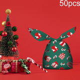 Maxbell Maxbell 50 Pieces Christmas Bags Goody Gift Bags Bulk Present Green