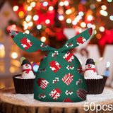 Maxbell Maxbell 50 Pieces Christmas Bags Goody Gift Bags Bulk Present Green