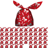 Maxbell Maxbell 50 Pieces Christmas Bags Goody Gift Bags Bulk Bowknot Red