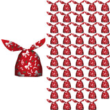 Maxbell Maxbell 50 Pieces Christmas Bags Goody Gift Bags Bulk Bowknot Red
