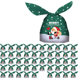 Maxbell Maxbell 50 Pieces Christmas Bags Goody Gift Bags Bulk Green Santa