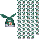 Maxbell Maxbell 50 Pieces Christmas Bags Goody Gift Bags Bulk Green Santa