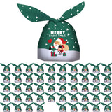Maxbell Maxbell 50 Pieces Christmas Bags Goody Gift Bags Bulk Green Santa