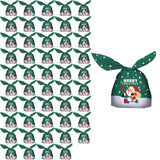 Maxbell Maxbell 50 Pieces Christmas Bags Goody Gift Bags Bulk Green Santa