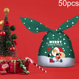 Maxbell Maxbell 50 Pieces Christmas Bags Goody Gift Bags Bulk Green Santa