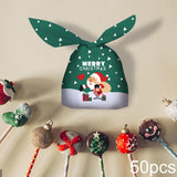 Maxbell Maxbell 50 Pieces Christmas Bags Goody Gift Bags Bulk Green Santa
