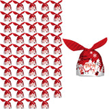 Maxbell Maxbell 50 Pieces Christmas Bags Goody Gift Bags Bulk Red Santa