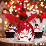 Maxbell Maxbell 50 Pieces Christmas Bags Goody Gift Bags Bulk Red Santa