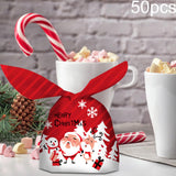 Maxbell Maxbell 50 Pieces Christmas Bags Goody Gift Bags Bulk Red Santa