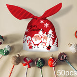 Maxbell Maxbell 50 Pieces Christmas Bags Goody Gift Bags Bulk Red Santa