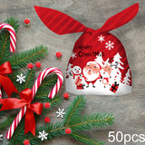 Maxbell Maxbell 50 Pieces Christmas Bags Goody Gift Bags Bulk Red Santa