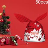 Maxbell Maxbell 50 Pieces Christmas Bags Goody Gift Bags Bulk Red Santa