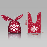 Maxbell 50 Pieces Christmas Bags Goody Gift Bags Bulk Red Snowflake