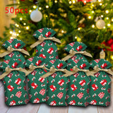 Maxbell 50Pcs Candy Bag Holiday Decor Wrapping Bag Biscuit Bag for Holiday Decor Style A