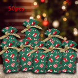 Maxbell 50Pcs Candy Bag Holiday Decor Wrapping Bag Biscuit Bag for Holiday Decor Style A