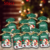 Maxbell 50Pcs Candy Bag Holiday Decor Wrapping Bag Biscuit Bag for Holiday Decor Style C