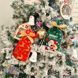 Maxbell 50Pcs Candy Bag Holiday Decor Wrapping Bag Biscuit Bag for Holiday Decor Style F