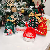 Maxbell 50Pcs Candy Bag Holiday Decor Wrapping Bag Biscuit Bag for Holiday Decor Style F