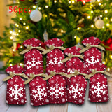 Maxbell 50Pcs Candy Bag Holiday Decor Wrapping Bag Biscuit Bag for Holiday Decor Style F
