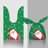 Maxbell 50Pcs Christmas Treats Bag Wrapping Bags with Ties for Xmas Present New Year Green