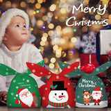 Maxbell 50Pcs Christmas Treats Bag Wrapping Bags with Ties for Xmas Present New Year Green
