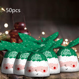 Maxbell 50Pcs Candy Bag Bulk Gift Bags Gifts Wrapping Bags for New Year Old Green