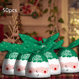Maxbell 50Pcs Candy Bag Bulk Gift Bags Gifts Wrapping Bags for New Year Old Green