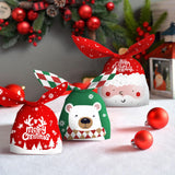 Maxbell 50Pcs Candy Bag Bulk Gift Bags Gifts Wrapping Bags for New Year Bear Red