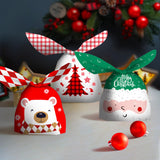 Maxbell 50Pcs Candy Bag Bulk Gift Bags Gifts Wrapping Bags for New Year Grid White