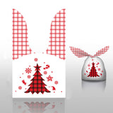 Maxbell 50Pcs Candy Bag Bulk Gift Bags Gifts Wrapping Bags for New Year Grid White