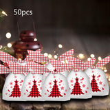 Maxbell 50Pcs Candy Bag Bulk Gift Bags Gifts Wrapping Bags for New Year Grid White