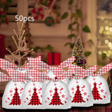 Maxbell 50Pcs Candy Bag Bulk Gift Bags Gifts Wrapping Bags for New Year Grid White
