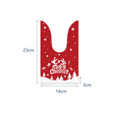 Maxbell 50Pcs Candy Bag Bulk Gift Bags Gifts Wrapping Bags for New Year Snowflake Red