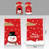 Maxbell Maxbell 50 Pieces Santa Holiday Treats Bags Santa Gift Bag for New Year Xmas Home Style A