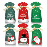 Maxbell Maxbell 50 Pieces Santa Holiday Treats Bags Santa Gift Bag for New Year Xmas Home Style A