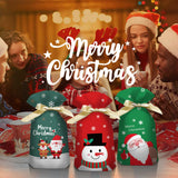 Maxbell Maxbell 50 Pieces Santa Holiday Treats Bags Santa Gift Bag for New Year Xmas Home Style A