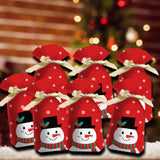 Maxbell Maxbell 50 Pieces Santa Holiday Treats Bags Santa Gift Bag for New Year Xmas Home Style A