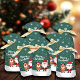 Maxbell Maxbell 50 Pieces Santa Holiday Treats Bags Santa Gift Bag for New Year Xmas Home Style B