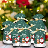 Maxbell Maxbell 50 Pieces Santa Holiday Treats Bags Santa Gift Bag for New Year Xmas Home Style B
