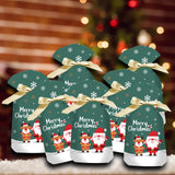 Maxbell Maxbell 50 Pieces Santa Holiday Treats Bags Santa Gift Bag for New Year Xmas Home Style B