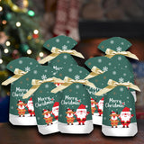 Maxbell Maxbell 50 Pieces Santa Holiday Treats Bags Santa Gift Bag for New Year Xmas Home Style B
