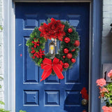 Maxbell Artificial Christmas Wreath Winter Wreath Garland for Holiday Outdoor Decor 30cm