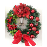 Maxbell Artificial Christmas Wreath Winter Wreath Garland for Holiday Outdoor Decor 40cm