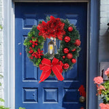 Maxbell Artificial Christmas Wreath Winter Wreath Garland for Holiday Outdoor Decor 40cm