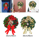 Maxbell Maxbell Winter Christmas Wreath Holiday Wreath for Fireplace Ornament Decoration Red 30cm