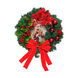 Maxbell Maxbell Winter Christmas Wreath Holiday Wreath for Fireplace Ornament Decoration Red 30cm