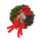 Maxbell Maxbell Winter Christmas Wreath Holiday Wreath for Fireplace Ornament Decoration Red 40cm