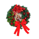 Maxbell Maxbell Winter Christmas Wreath Holiday Wreath for Fireplace Ornament Decoration Red 40cm