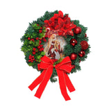 Maxbell Maxbell Winter Christmas Wreath Holiday Wreath for Fireplace Ornament Decoration Red 40cm